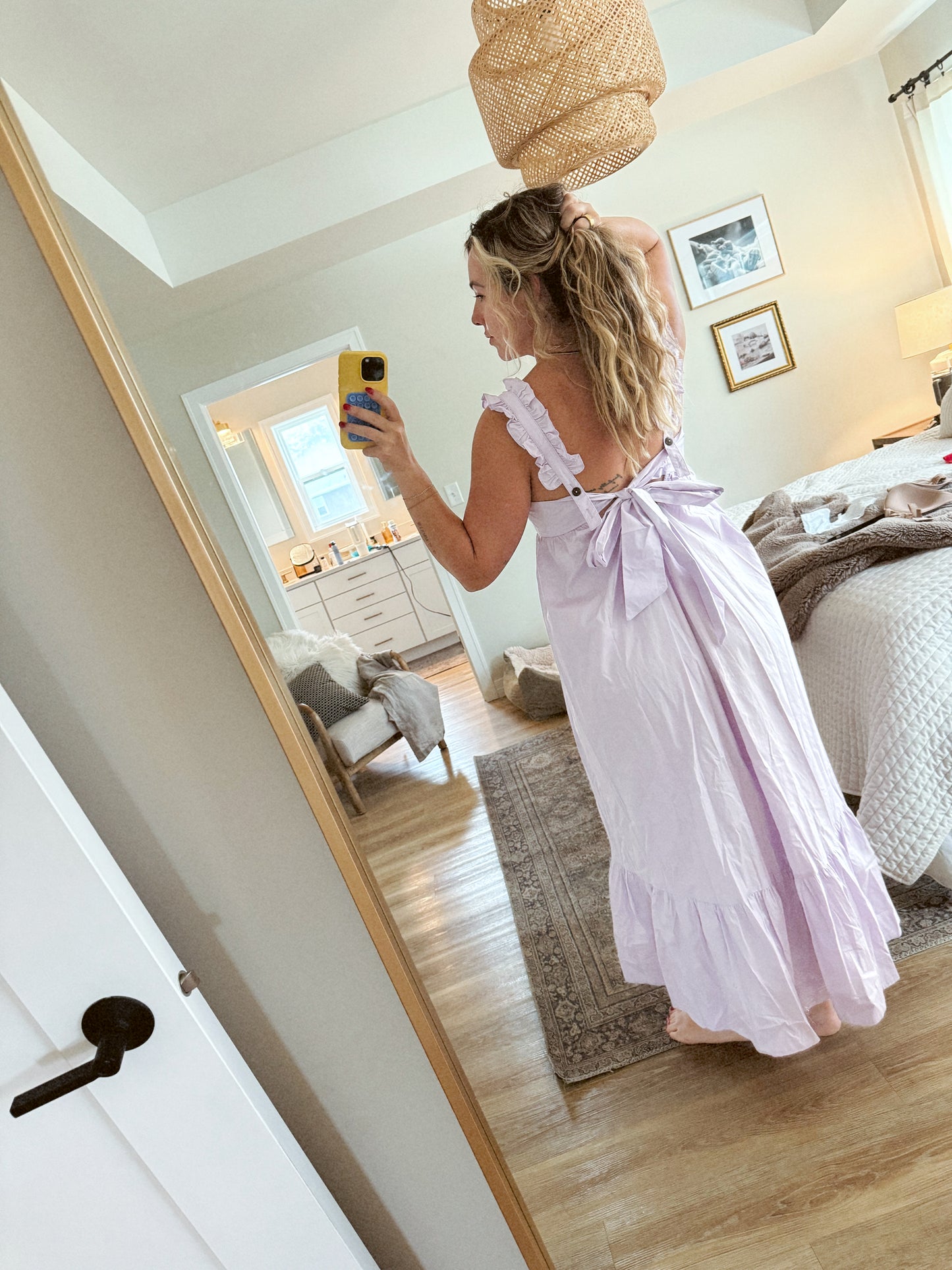 Purple Bow Back Maxi