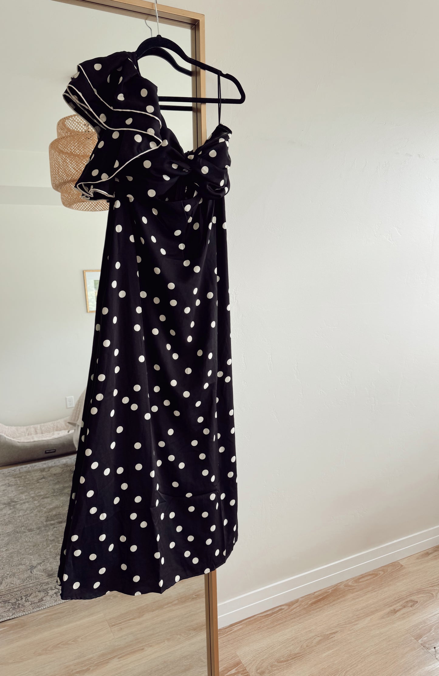 Polka Dot One Shoulder Dress